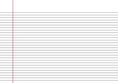 Narrow-Ruled Lined Paper on A4-Sized Paper in Landscape Orientation ...