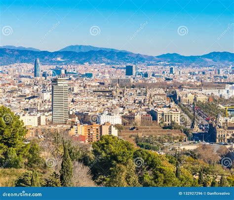 Aerial View Barcelona City, Spain Stock Photo - Image of city ...