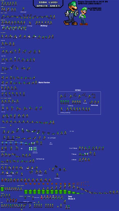 ssb4 luigi sprite sheet expansion by WoodyXD2-d9 by WoodyXD2 on DeviantArt