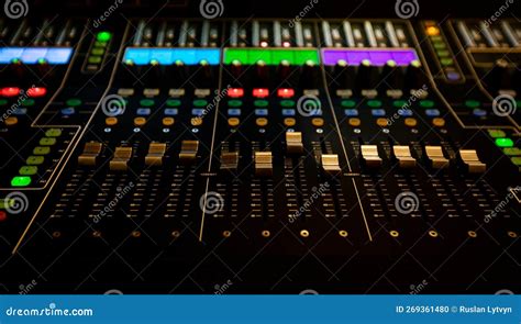 Closeup of Sound Control Panel Stock Photo - Image of keypad, equalizer ...