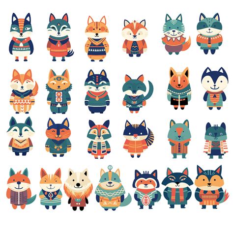 Cute Animal Collection 26619347 Vector Art at Vecteezy