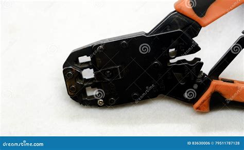 Crimping Tool for Network Cable Stock Photo - Image of connected ...