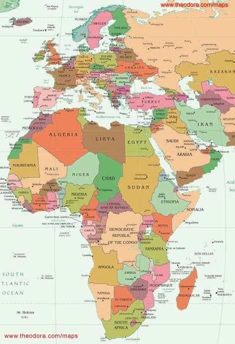 Maps of Europe Middle East Africa Region - EMEA Flags, Maps, Economy ...