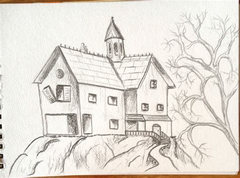 Haunted House Drawing at GetDrawings | Free download