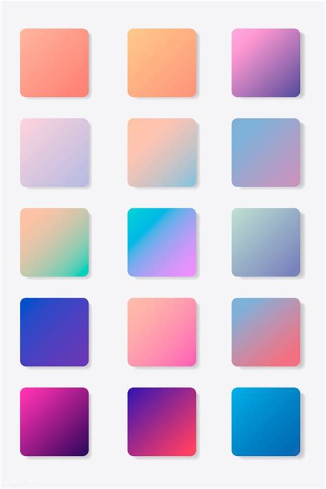 Download premium vector of colorful gradient background vector set by ...