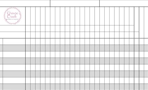 Printable Gradebook » The Spreadsheet Page