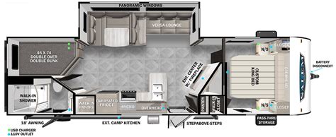 Rv Floor Plans With Bunk Beds