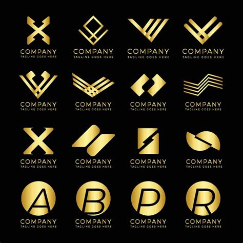 Free vector set of company logo design ideas 24701634 Vector Art at ...