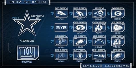 2022 And 2023 Dallas Cowboys Schedule