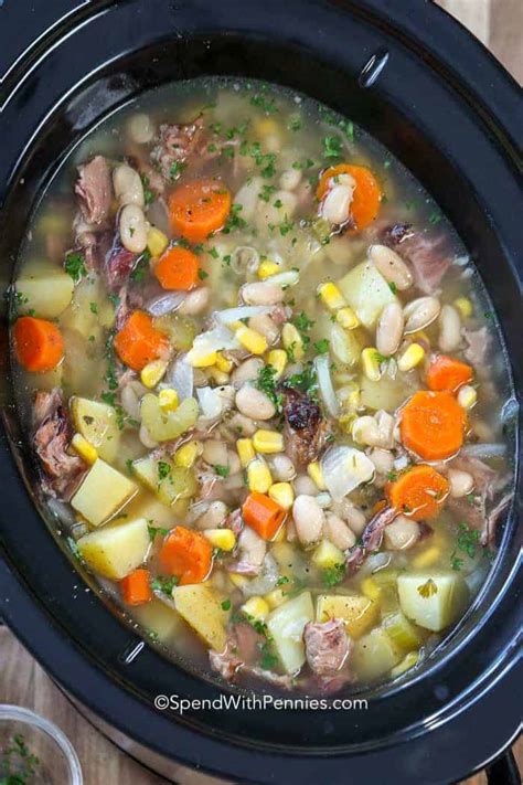 Ham Bone Soup (Slow Cooker) - Dine Ca