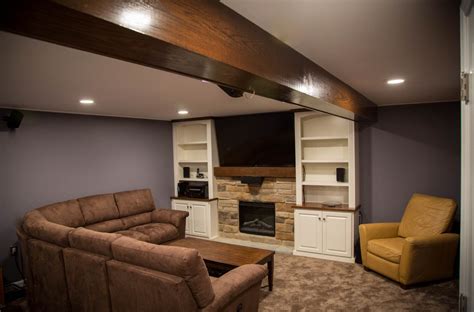 7 Great Basement Design Ideas : Before and after basement finishing design.