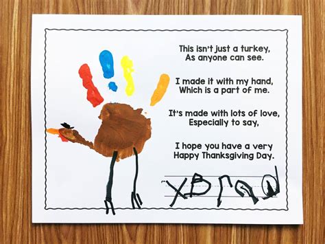 Free Turkey Handprint Poem - Simply Kinder