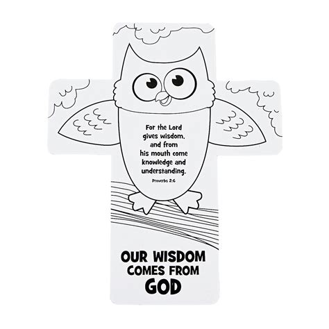 Color Your Own “Wisdom Comes From God” Crosses - Oriental Trading