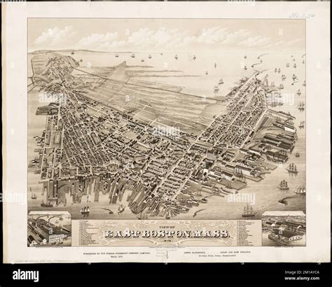 View of East Boston, Mass : 1879 , East Boston Boston, Mass., Aerial ...