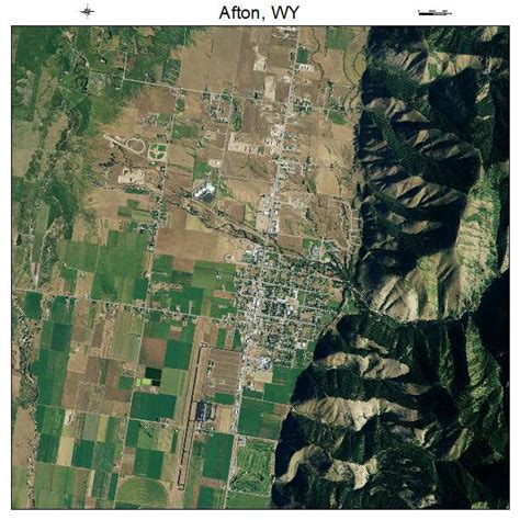 Aerial Photography Map of Afton, WY Wyoming