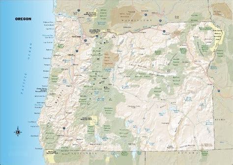 OREGON STATE ROAD Map Glossy Poster Picture Photo Banner or City ...