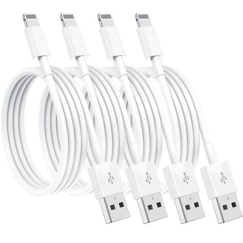 4Pack Apple MFi Certified iPhone Charger 3m, iPhone Lightning to USB ...