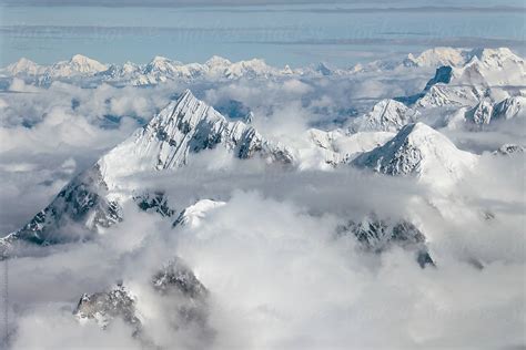 "Himalaya Mountain Peaks And Clouds. Aerial View" by Stocksy ...