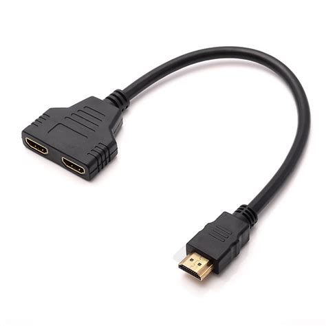 Aliexpress.com : Buy HDMI Splitter Cable 1 Male To Dual HDMI 2 Female Y ...