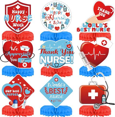 Amazon.com: 9PCS Nurse Week Table Decorations Nurse Week Decorations ...