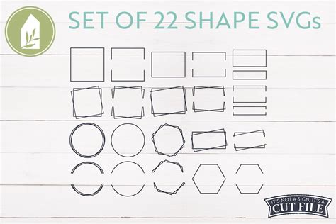 SVG Bundle of Shapes, Shapes SVG, Borders SVG, Cut Files, Commercial ...