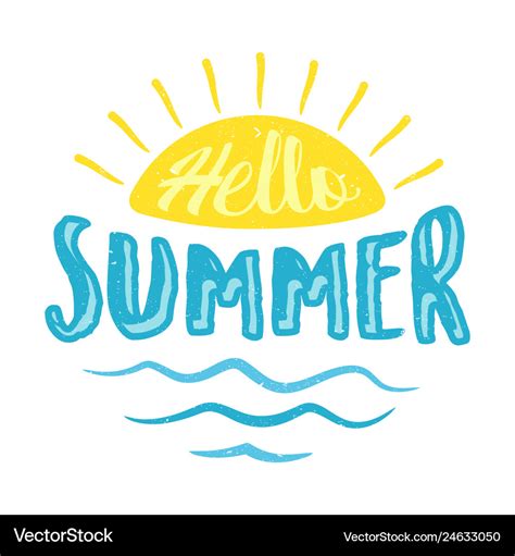 Hello summer Royalty Free Vector Image - VectorStock