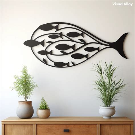 Abstract Metal Fish Wall Art [2024 Design] - VisualAlloy