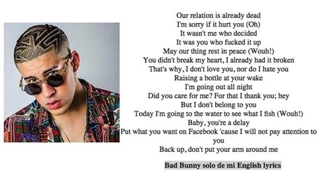 Bad Bunny Song Lyrics