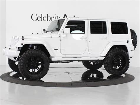 White Lifted Jeep Wrangler 4 Door