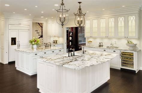 White Ice Granite White Cabinets Backsplash Ideas