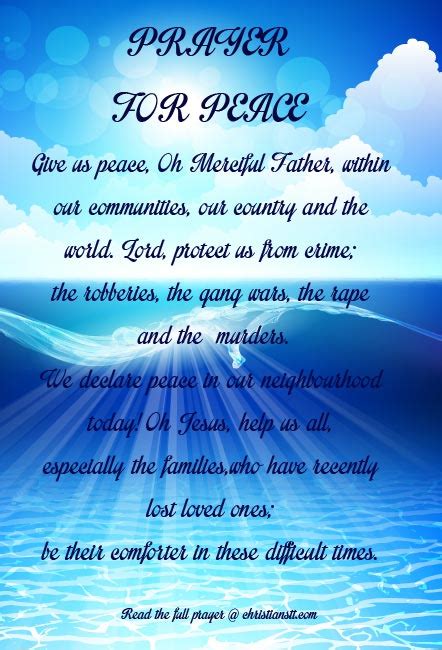 Prayer for Peace: Finding The Peace Of God Through The Power Of