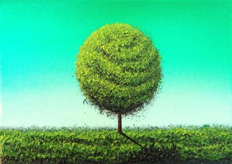 Green Tree Painting at PaintingValley.com | Explore collection of Green ...