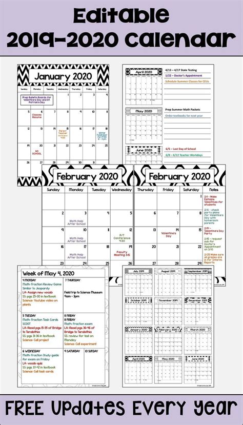 Free Printable Teacher Calendar | Template Business Format