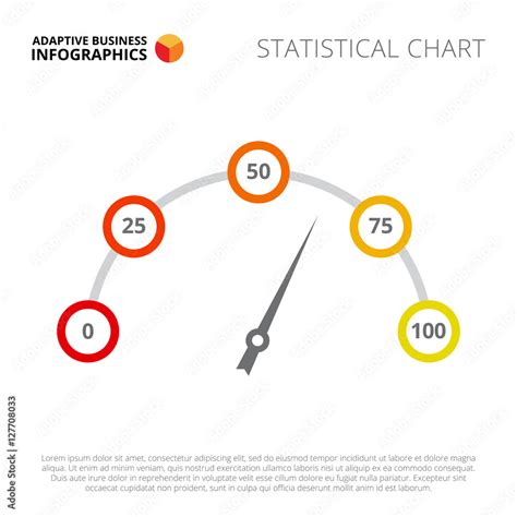 Speedometer Chart Slide Template Stock Vector | Adobe Stock