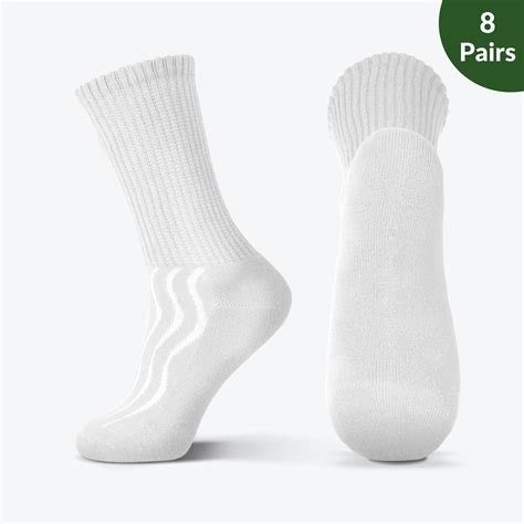 Cushion sole Diabetic Cotton Socks with air vent, 8 pairs