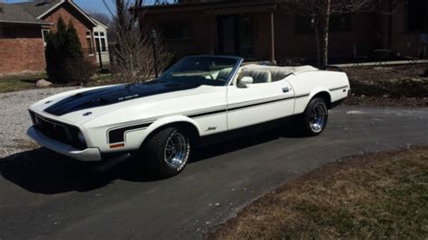 1973 Mustang Convertible, "Mach 1 Clone", triple white for sale in ...