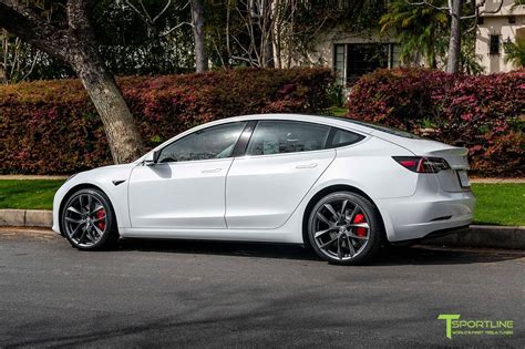 Tesla Model 3 White Aero Wheels