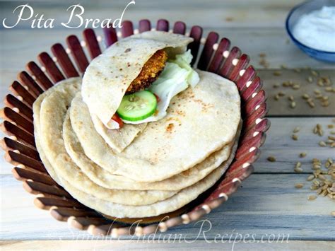 Homemade Whole Wheat Pita Bread Recipe | Simple Indian Recipes