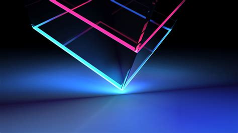 2560x1440 Neon Cube Abstract Shapes 4k 1440P Resolution ,HD 4k ...