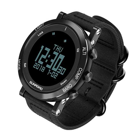 Sunroad Men'S Smart Digital Barometer Altimeter Compass Waterproof ...