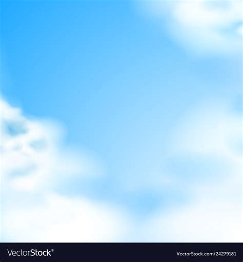 Blue sky white clouds natural backdrop Royalty Free Vector