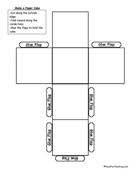 Paper Cube Template - Have Fun Teaching