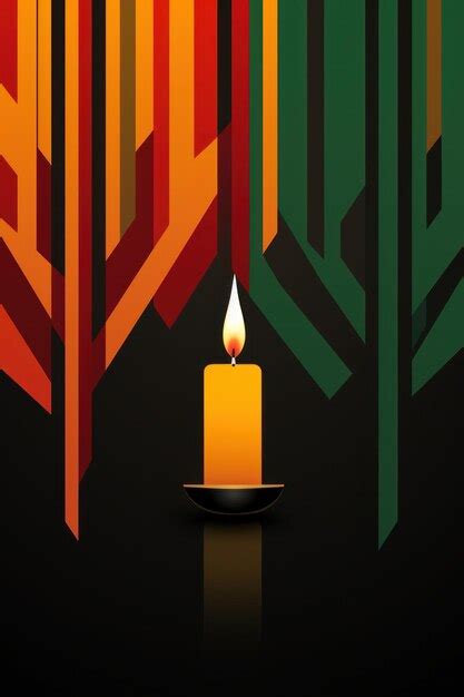 Premium AI Image | Kwanzaa holiday decorative candle traditional colors