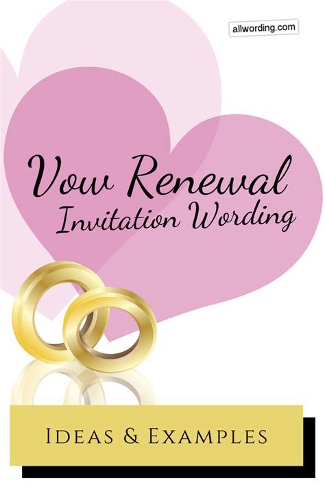 Vow Renewal Invitation Wording: Ideas and Examples | Vow renewal ...