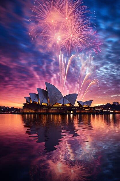 Premium AI Image | fireworks over sydney harbour bridge and sydney ...