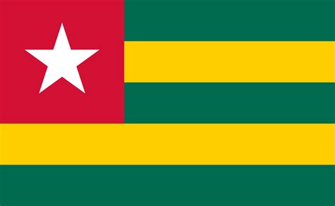 The official flag of the Togo