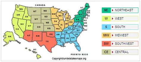 US Map with Abbreviations | Map of US State Abbreviations