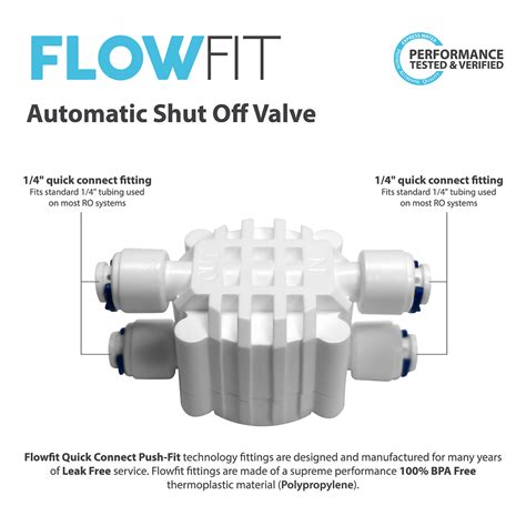 Automatic Shut Off Valve Quick Connect 1/4" Inch Fittings | Express Water