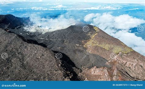 Aerial View of Mount Slamet or Gunung Slamet is an Active Stratovolcano ...