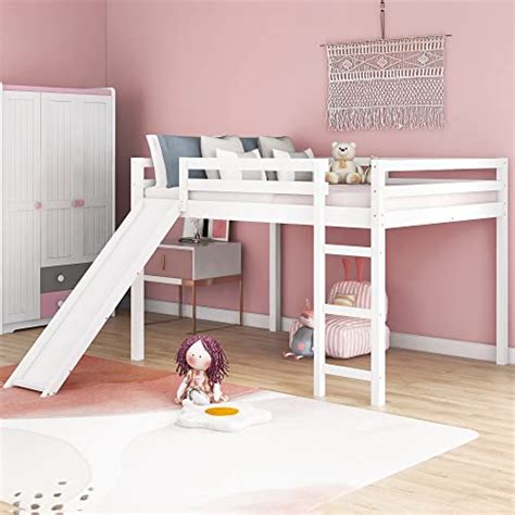 Lostcat Full Loft Beds with Slide | Lostcat